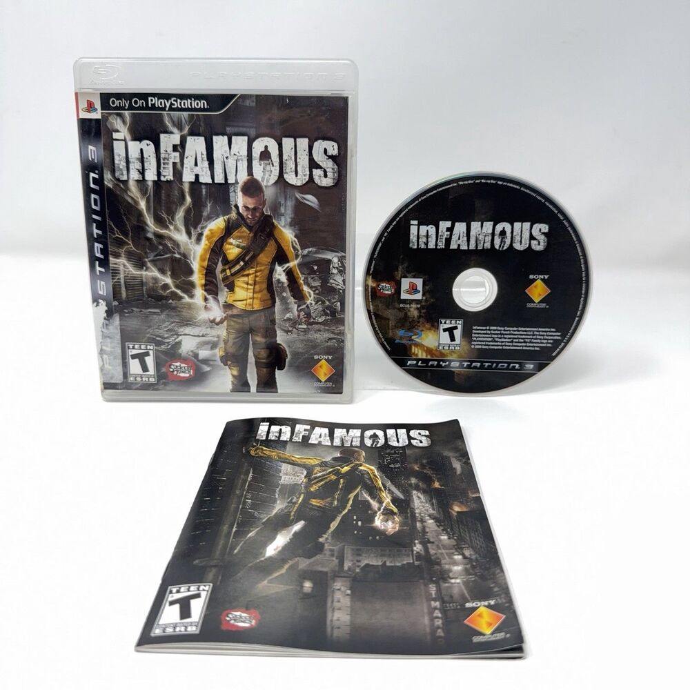 Infamous Sony PlayStation 3 PS3 2009 Complete CIB Refurbished Tested